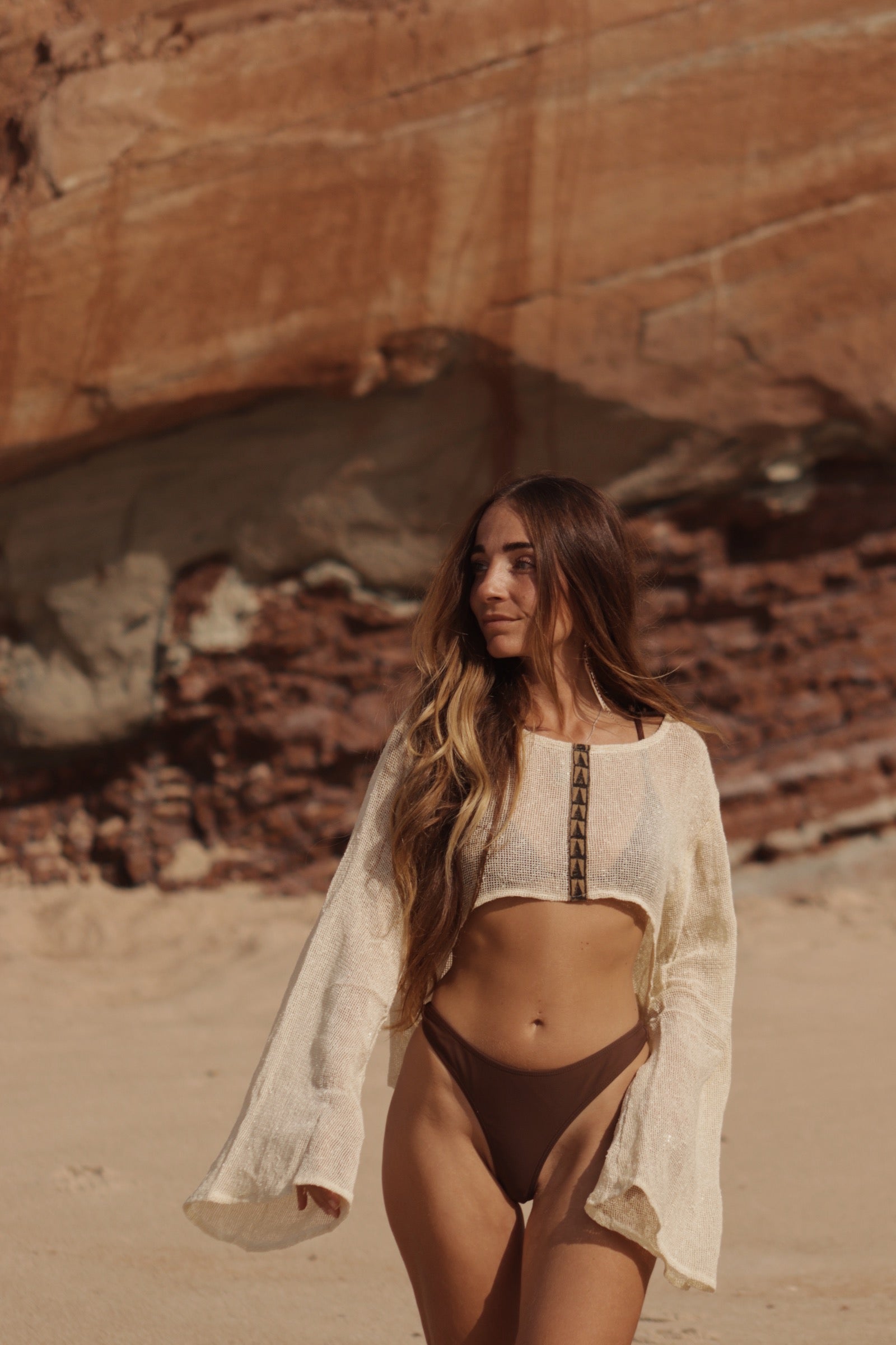 Organic net top - Natural Ivory