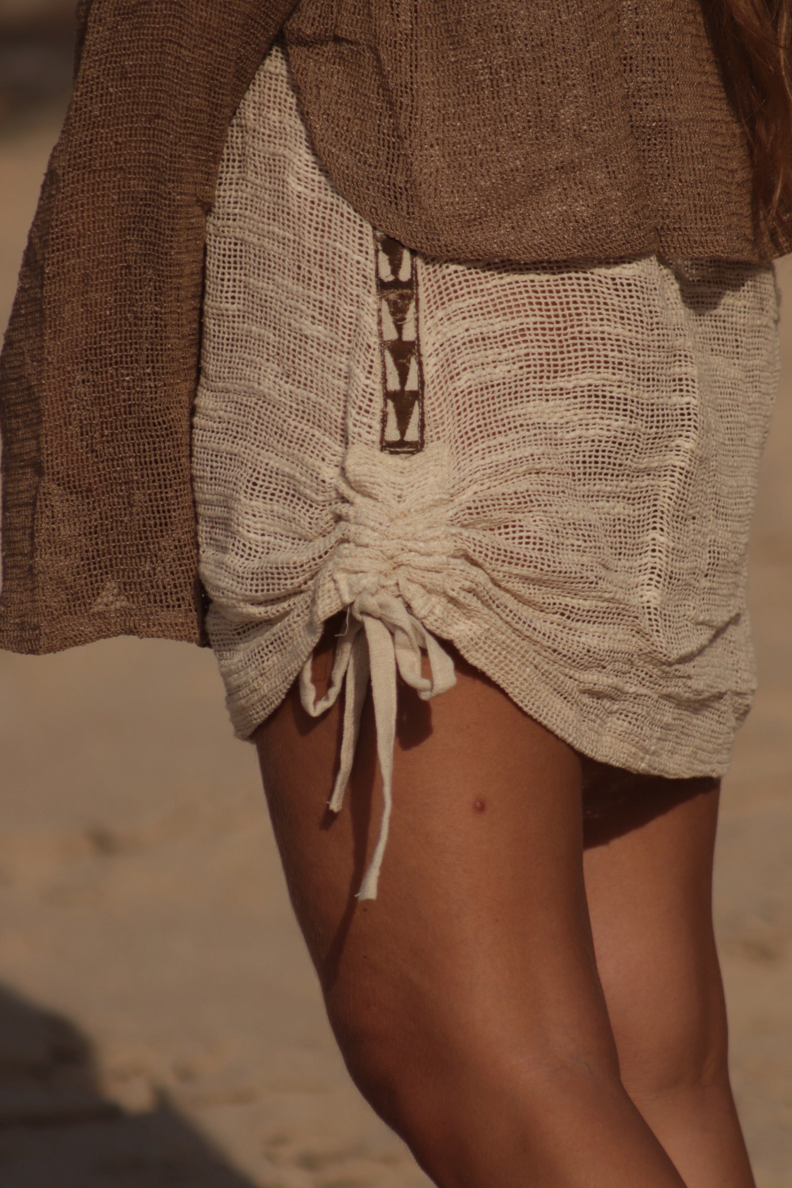 Boho Net Dress - Natural Ivory