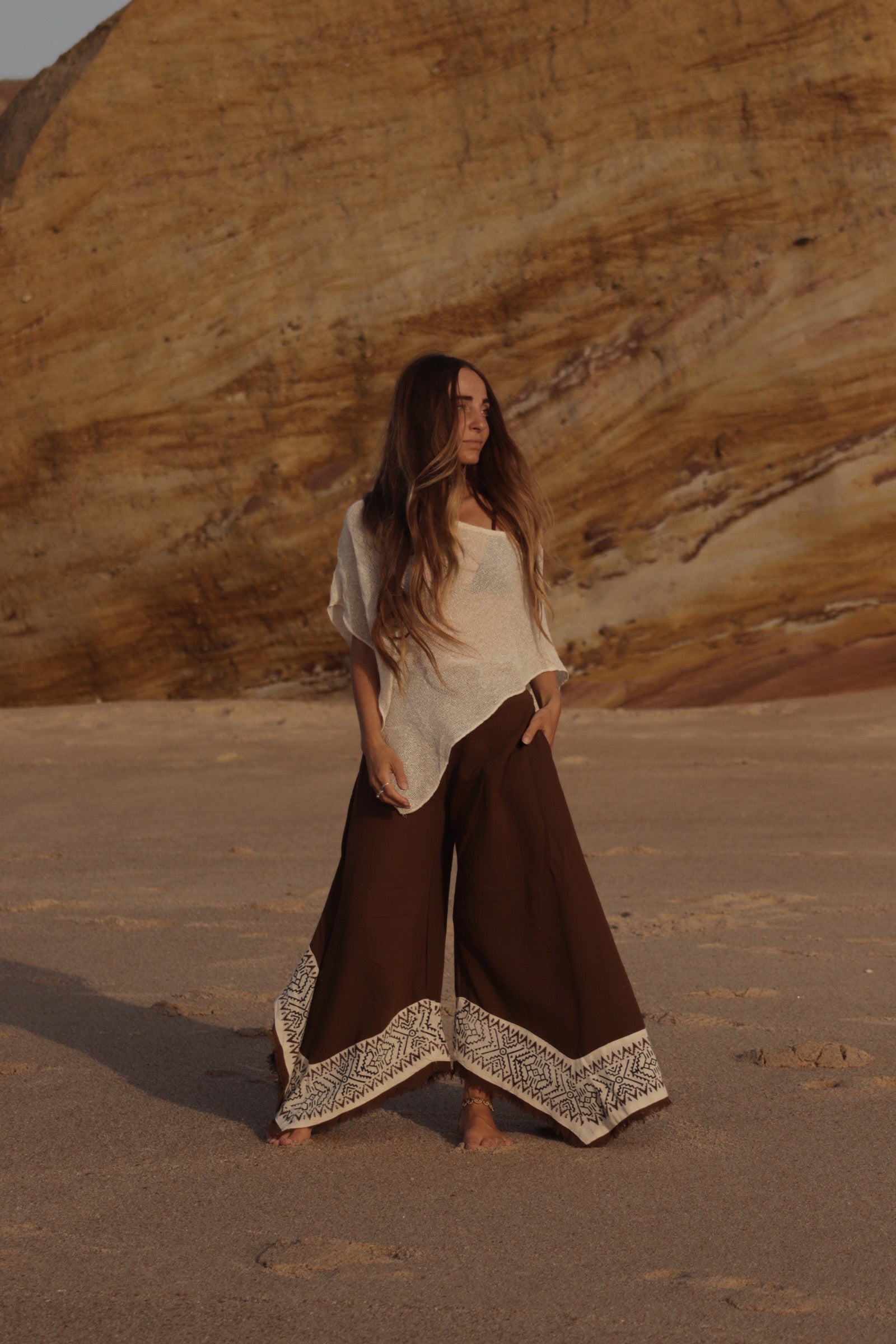 Flared Pants - Earthy Brown