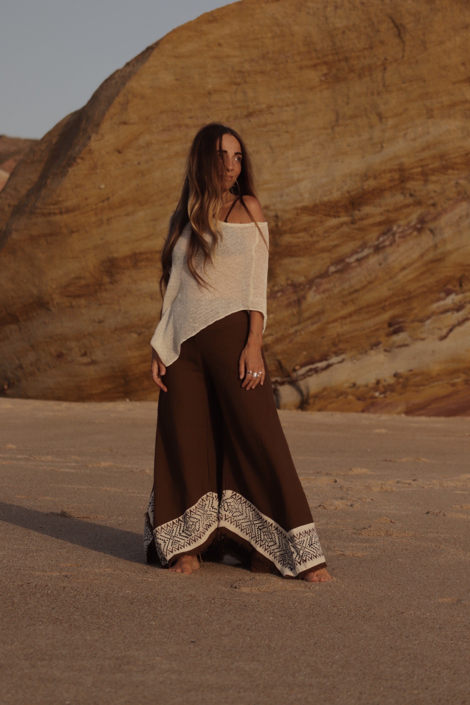 Flared Pants - Earthy Brown