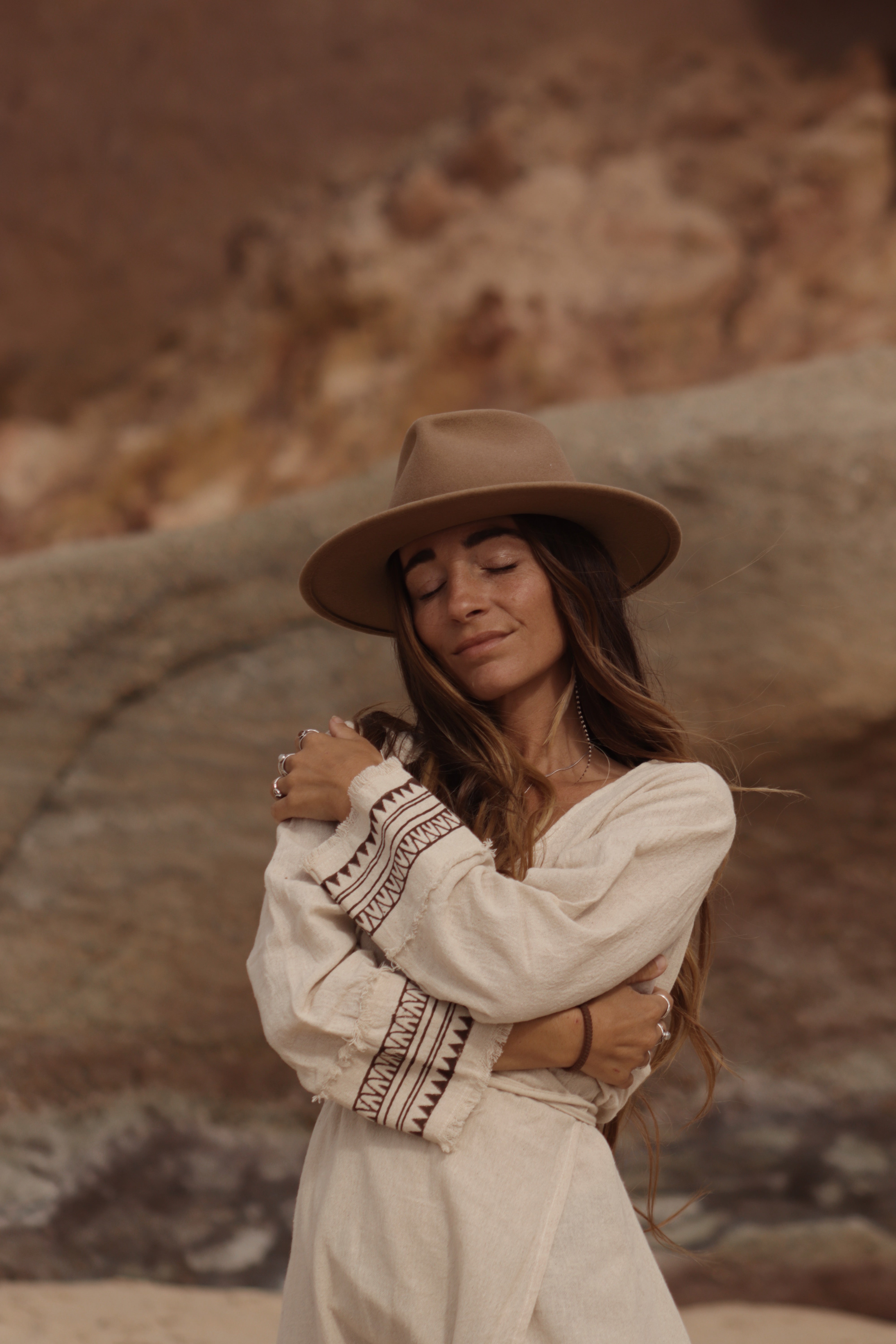 Natural Ivory Wrap Dress