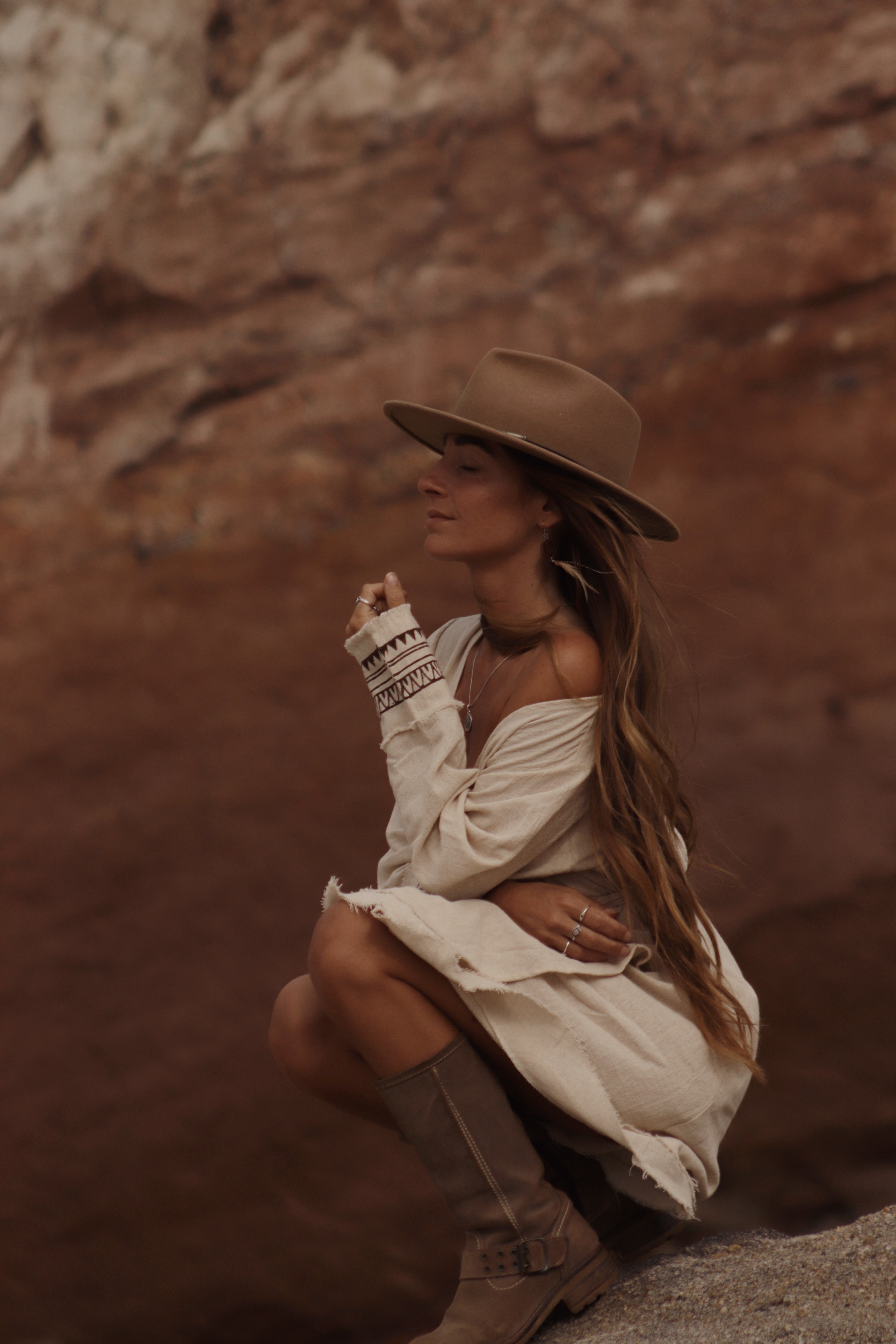 Natural Ivory Wrap Dress