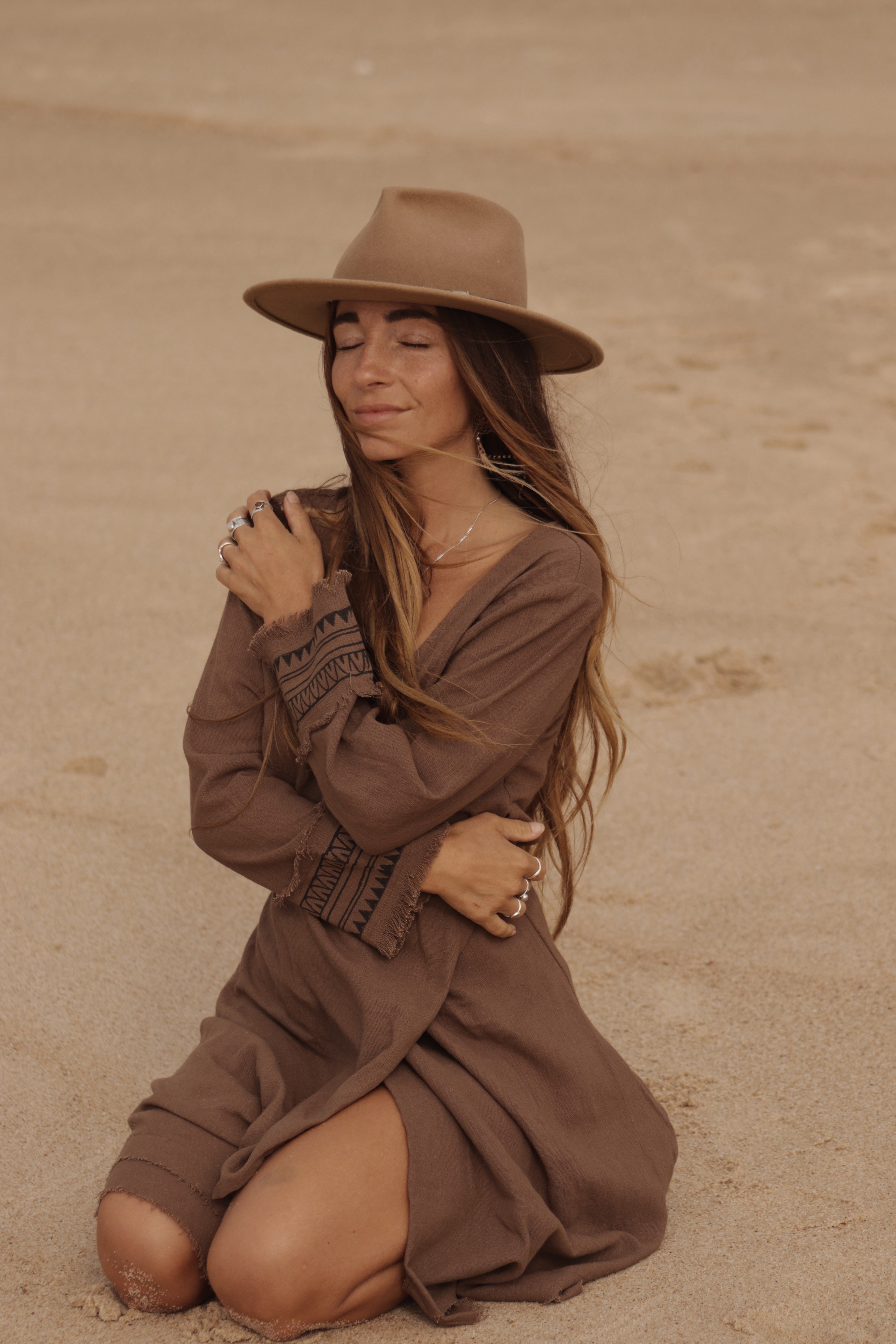 Brown Wrap Dress