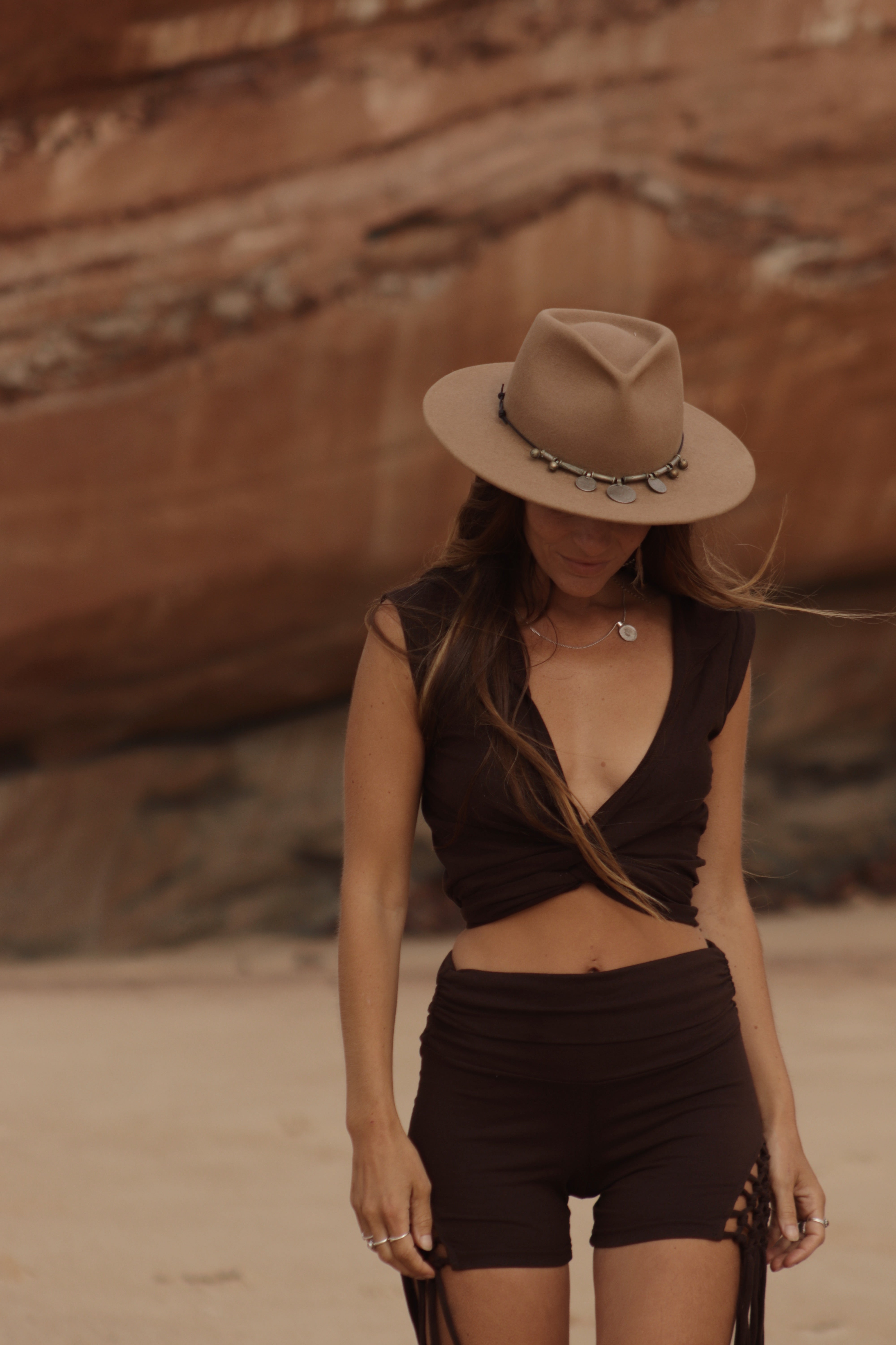 Hooded brown top
