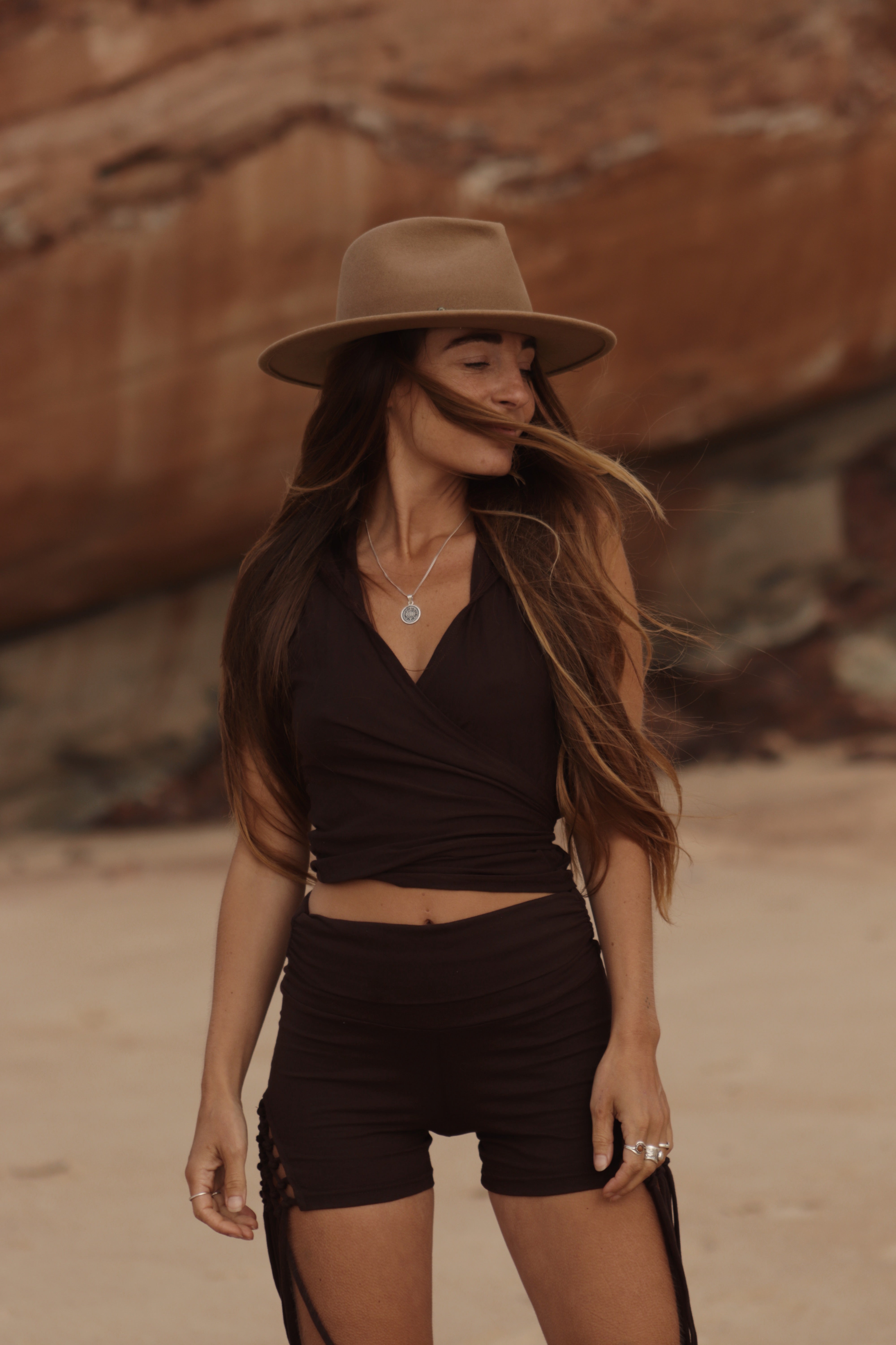 Hooded brown top