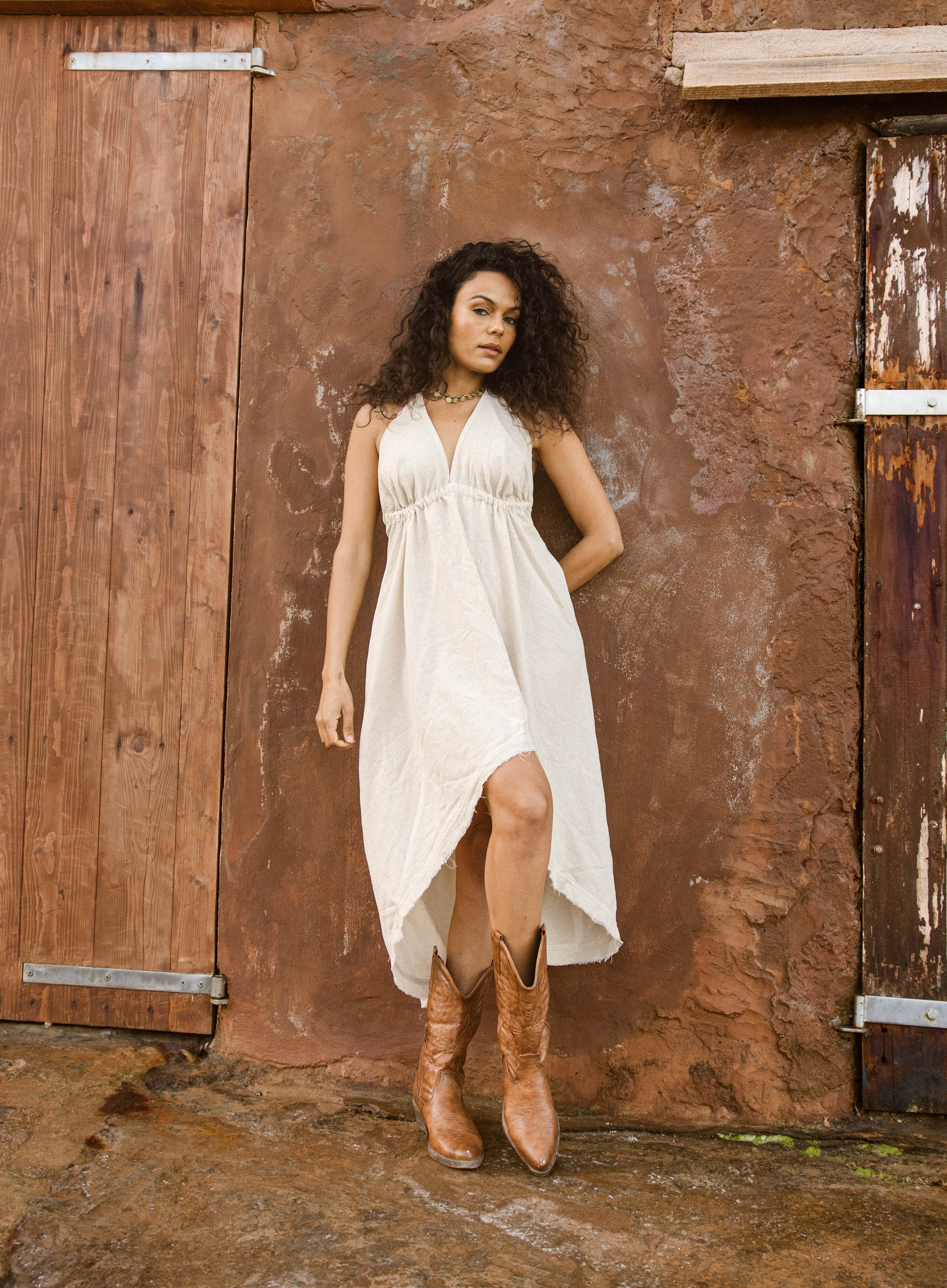 Bohemian Maxi Dress - Natural Ivory