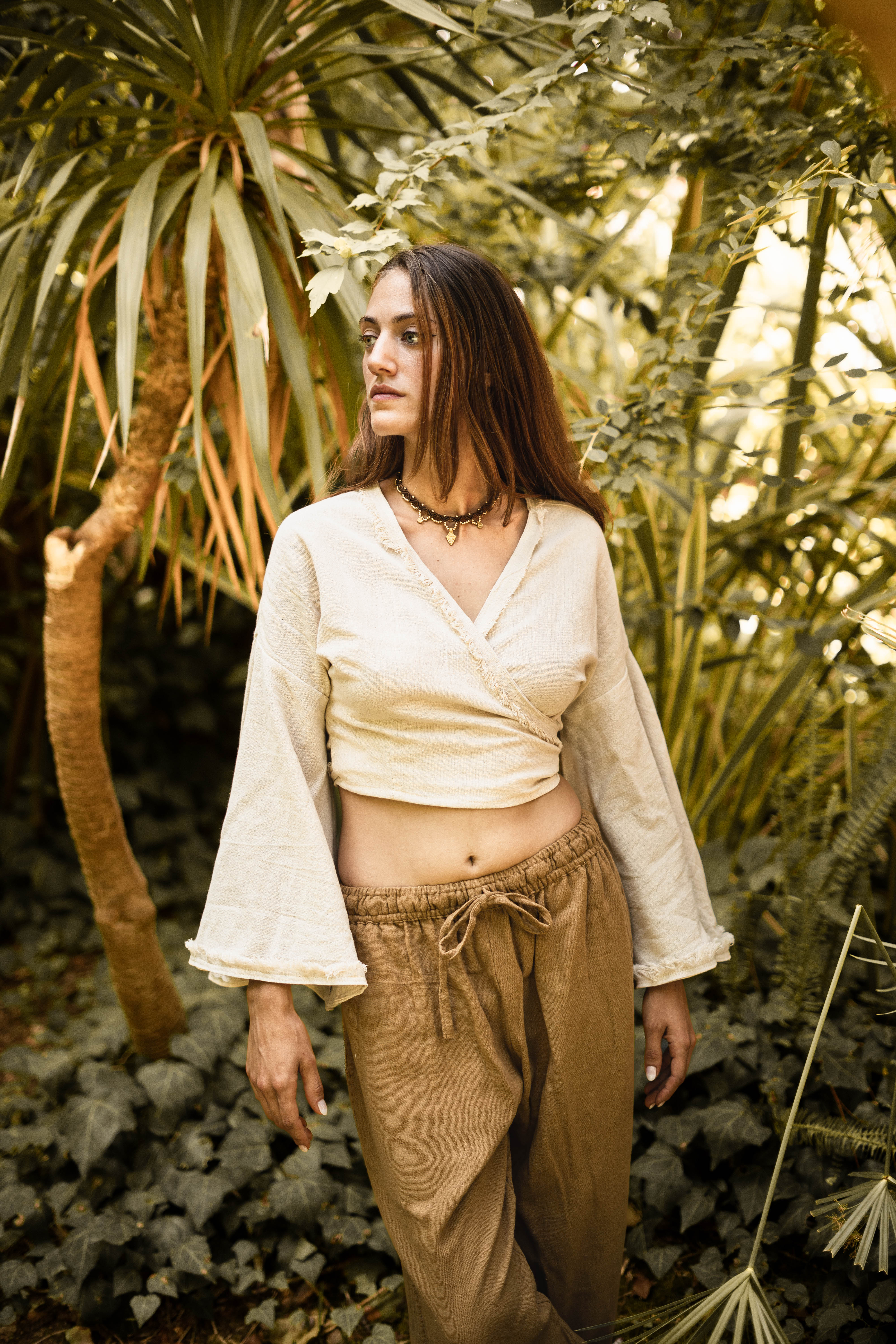 Bohemian Flared Top - Natural Ivory