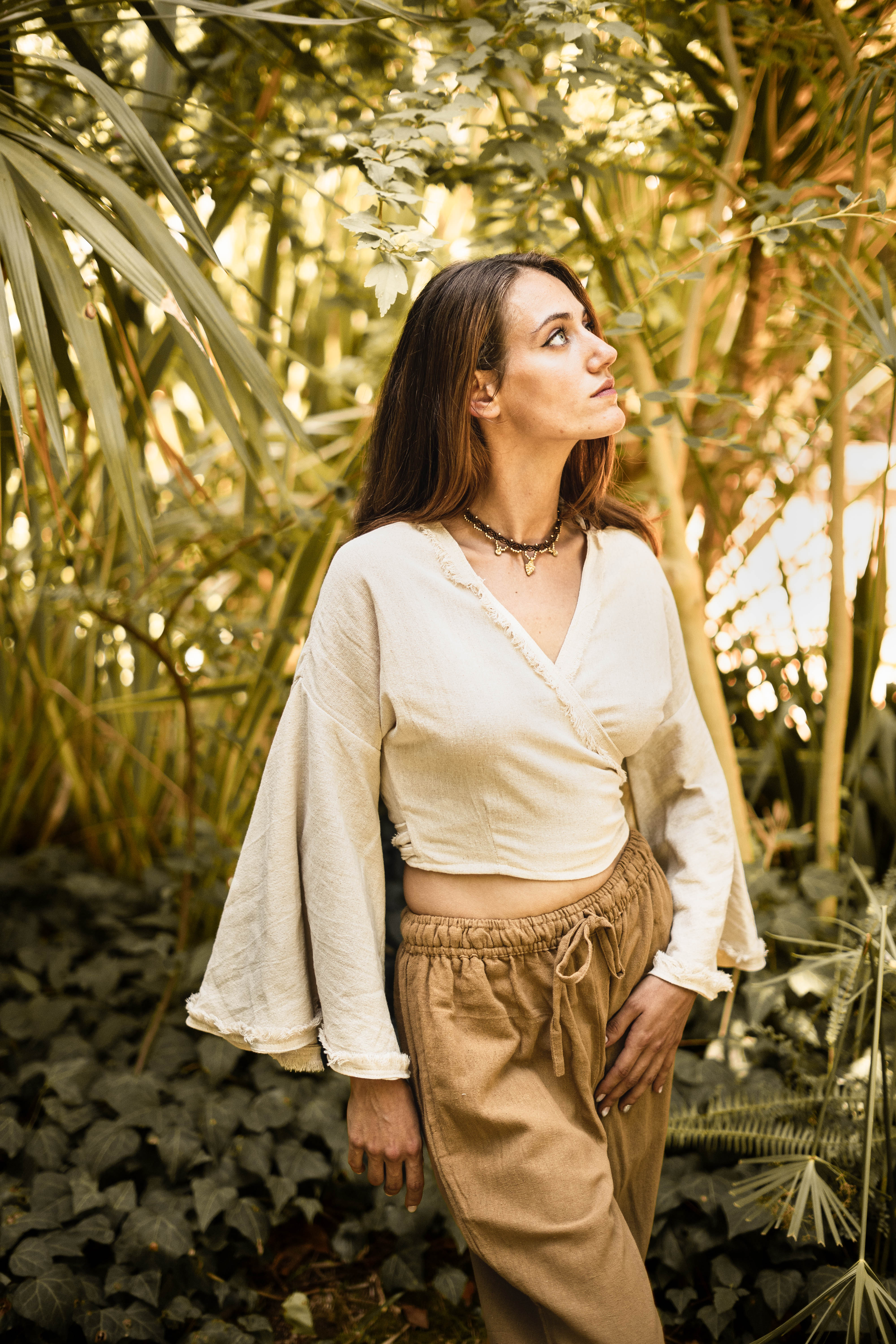 Bohemian Flared Top - Natural Ivory