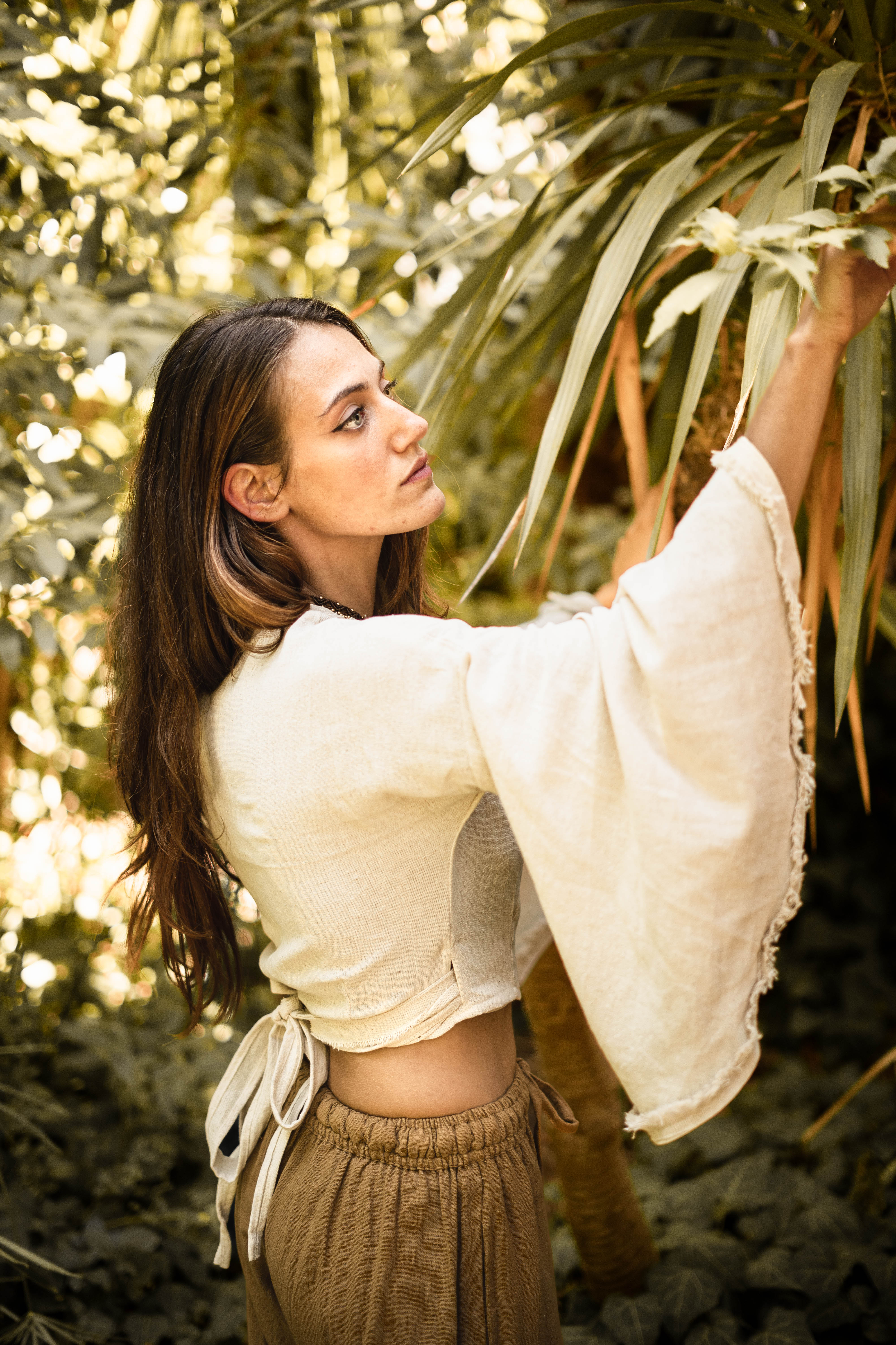 Bohemian Flared Top - Natural Ivory