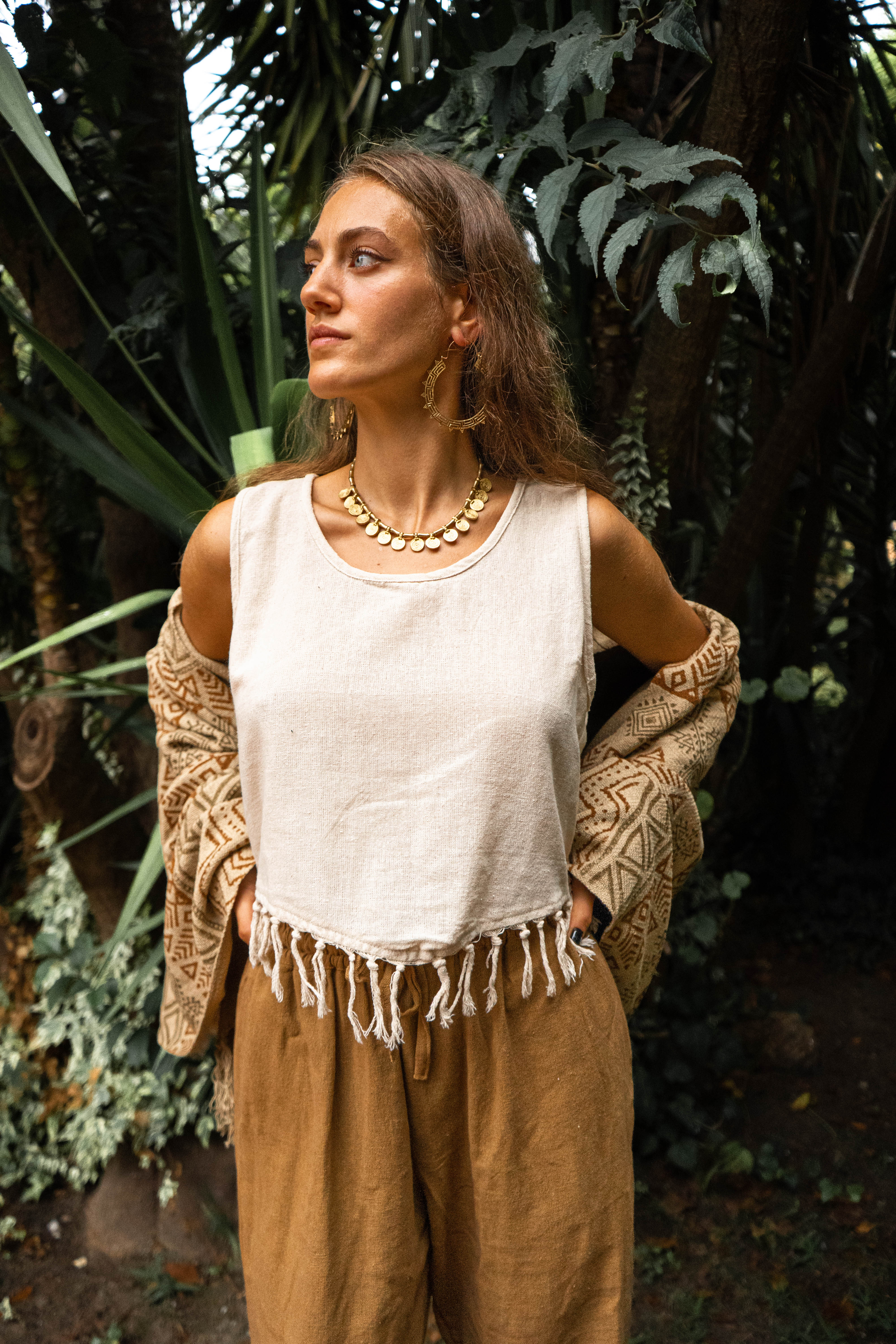 Fringe top - Natural Ivory