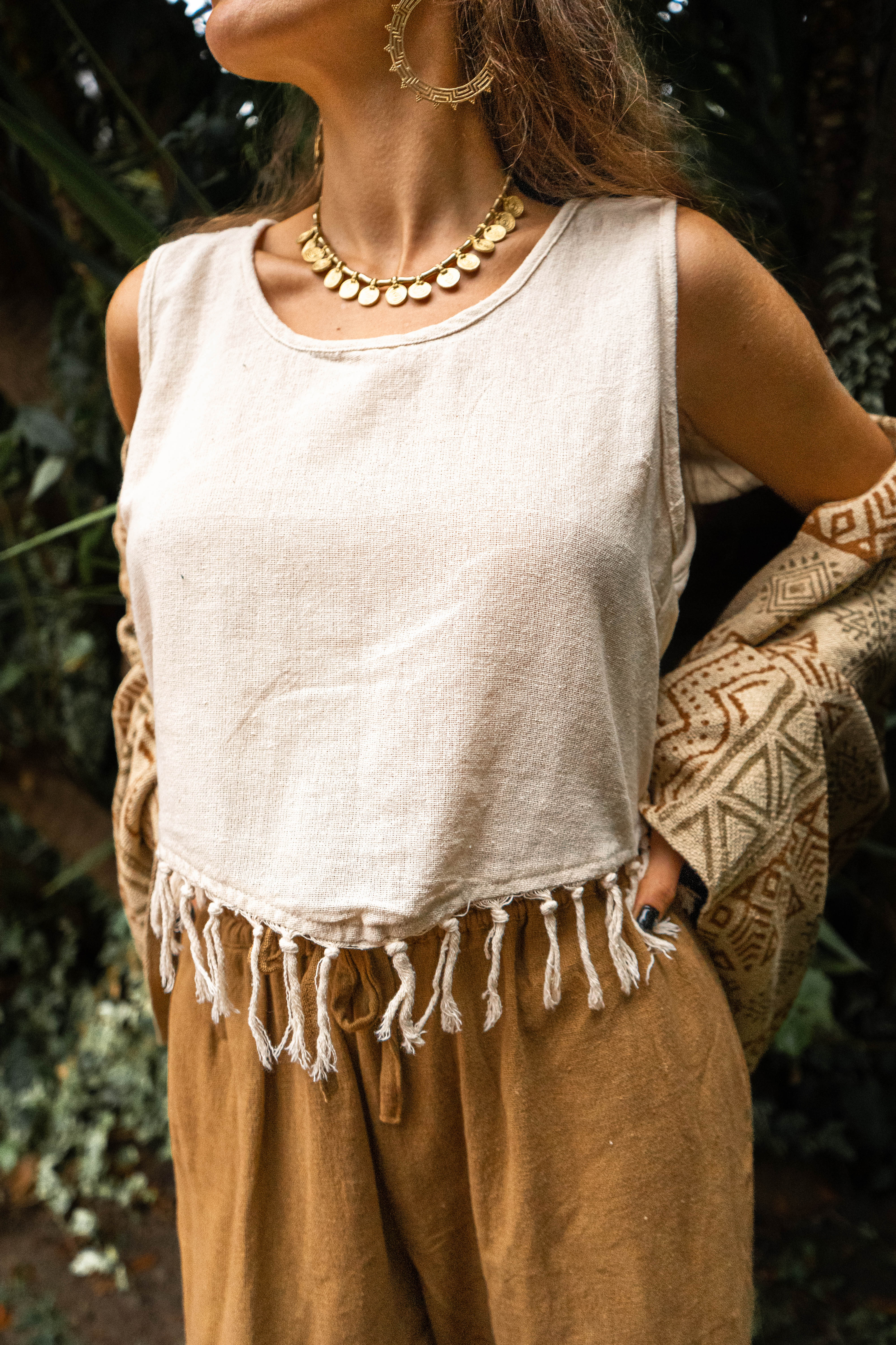 Fringe top - Natural Ivory