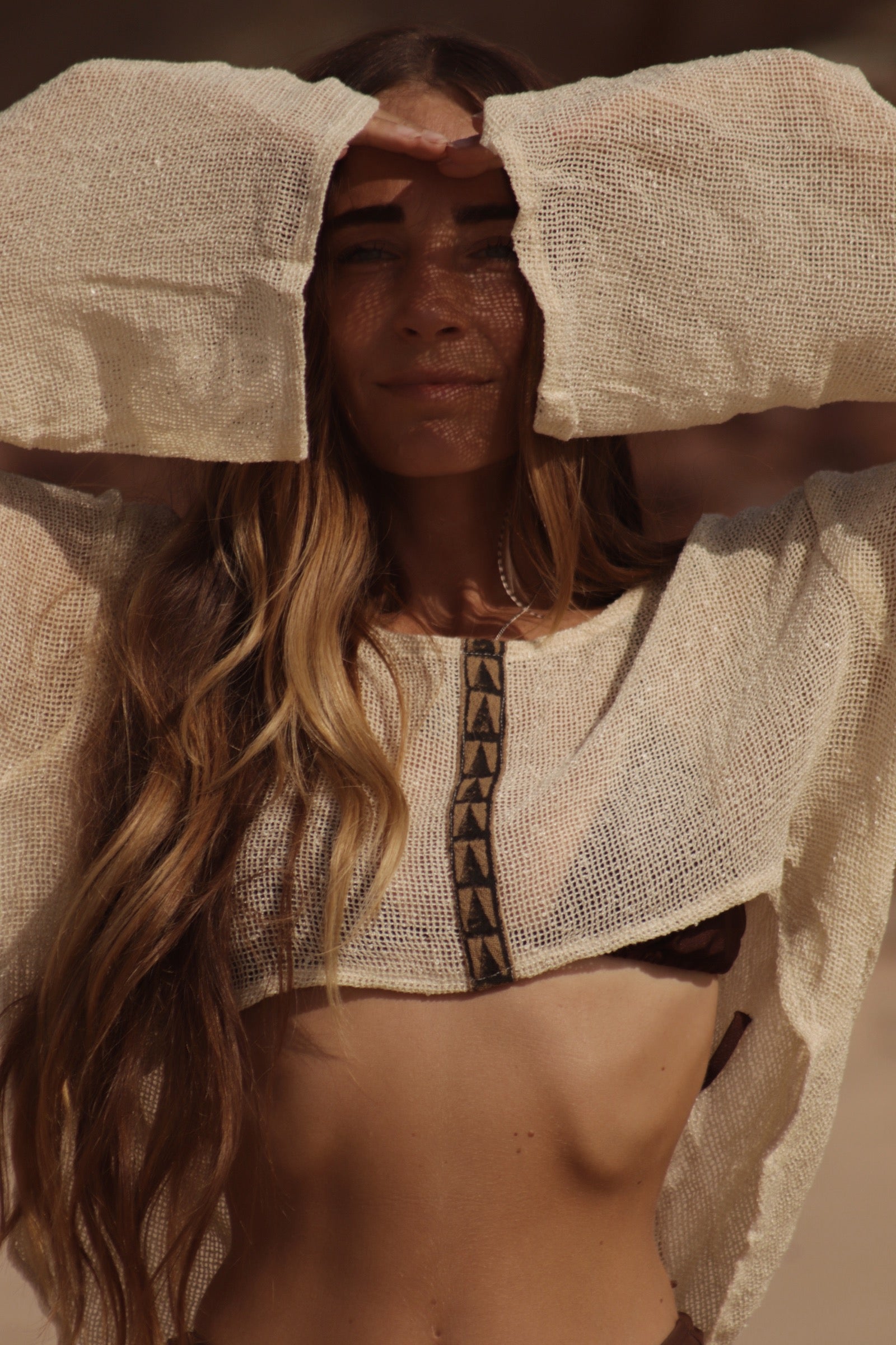 Organic net top - Natural Ivory