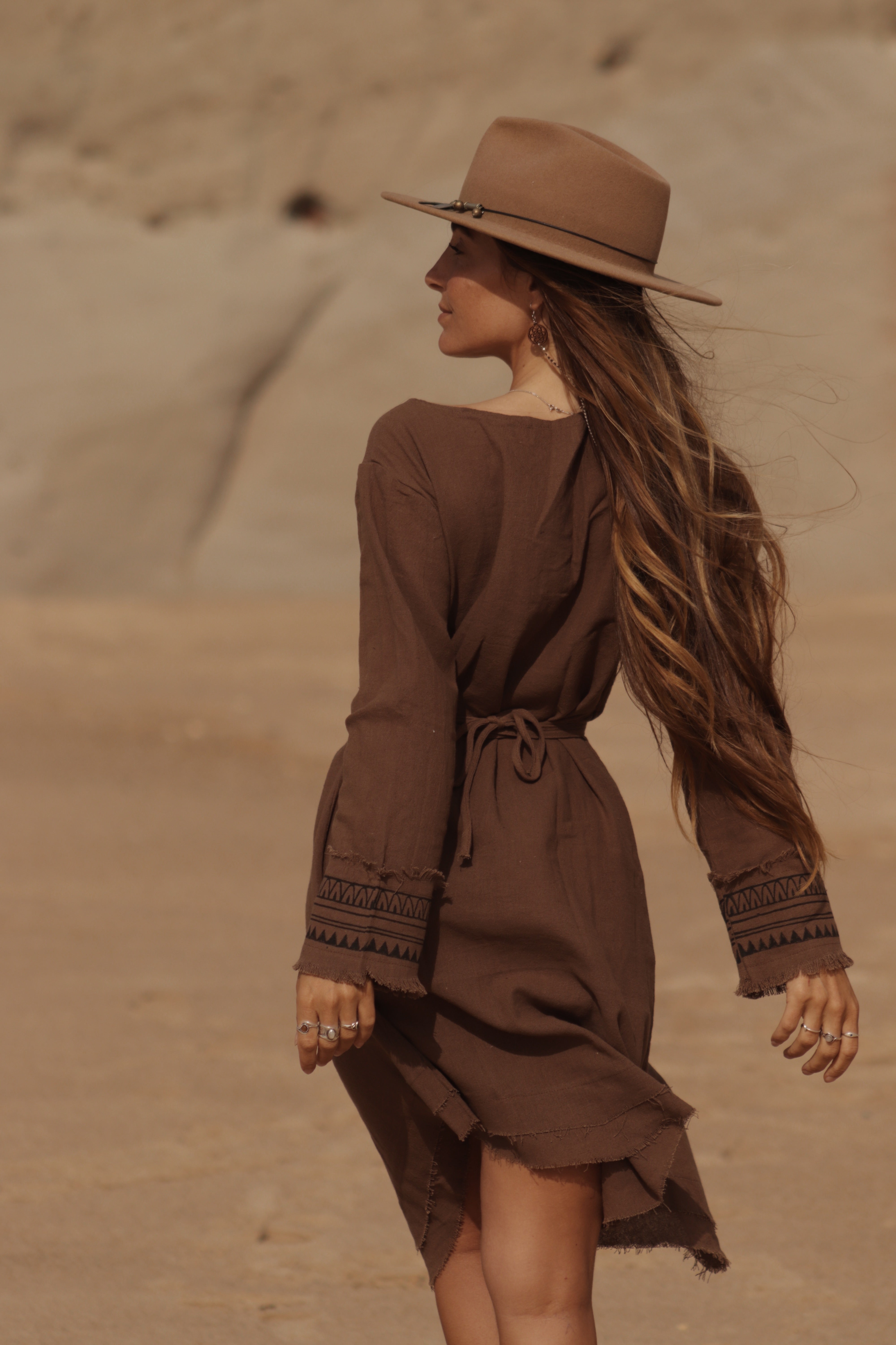 Brown Wrap Dress