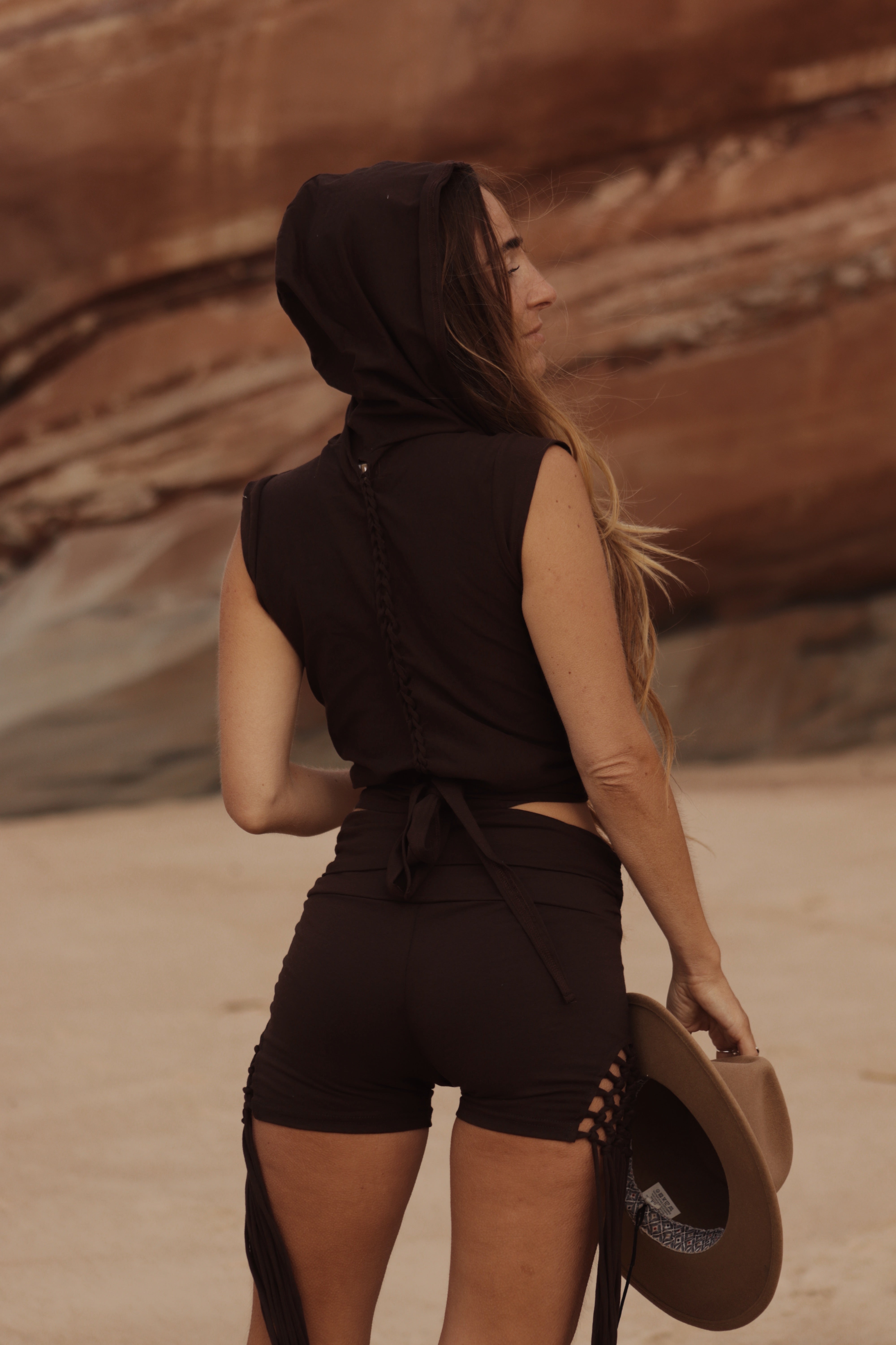 Hooded brown top