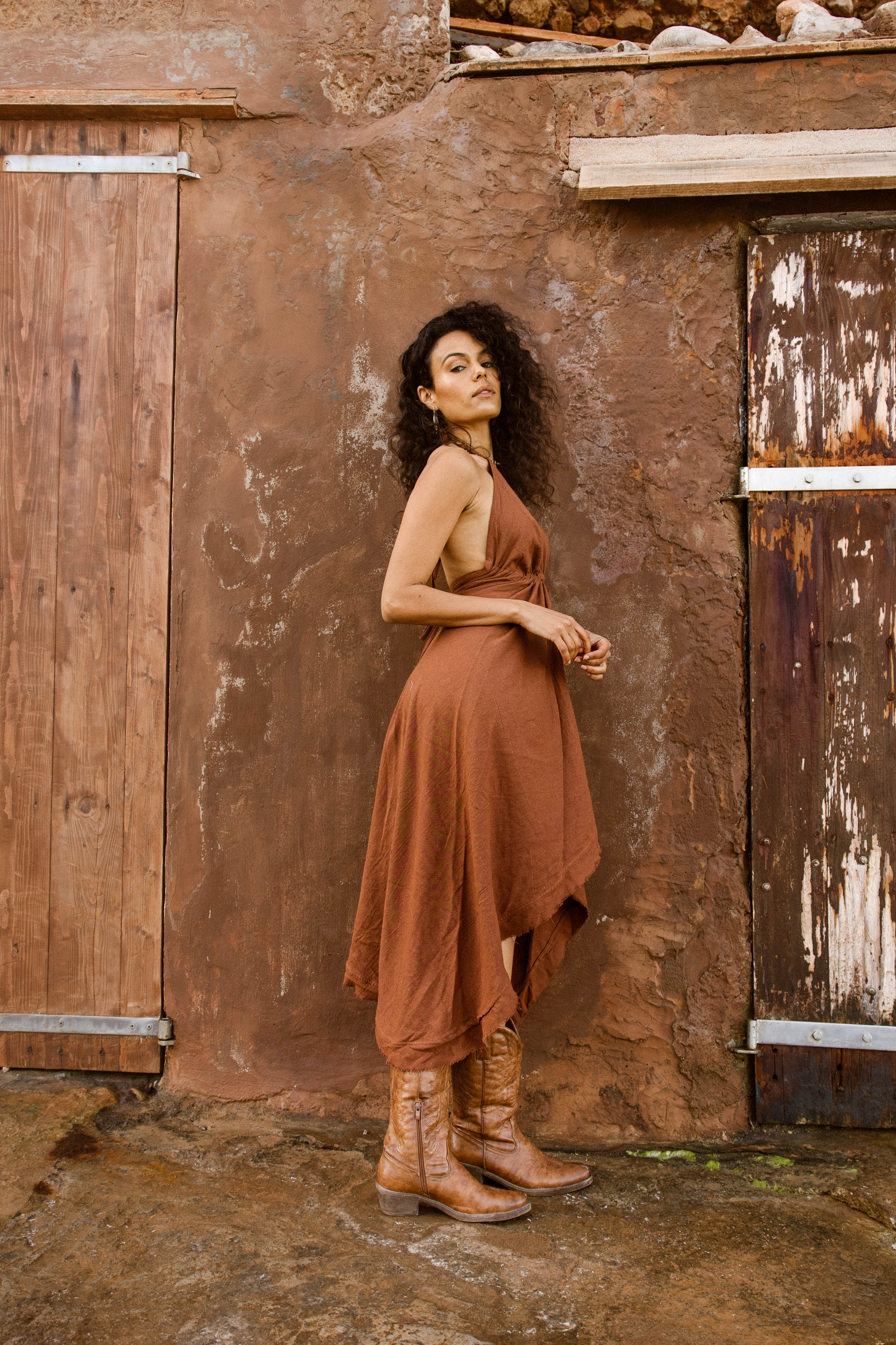 Bohemian Maxi Dress - Terracotta Rust